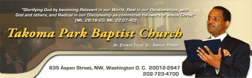 Takoma Park Baptist Church banner